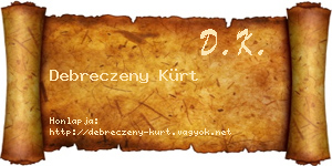 Debreczeny Kürt névjegykártya
